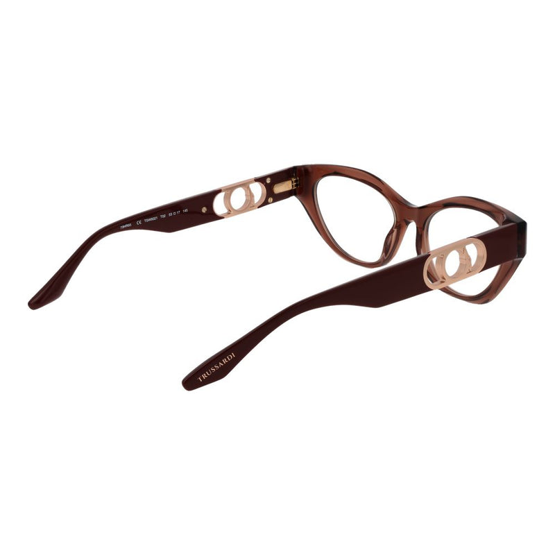 Trussardi Brown Cat Eye Women Glasses Frame - Stylish Eyewear