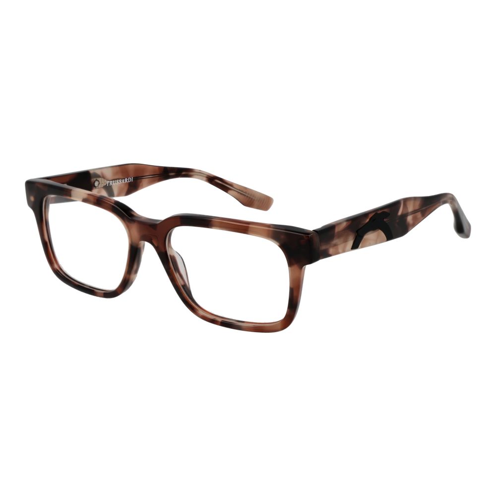 Trussardi Brown Unisex Glasses Frame - Elegant Acetate Design