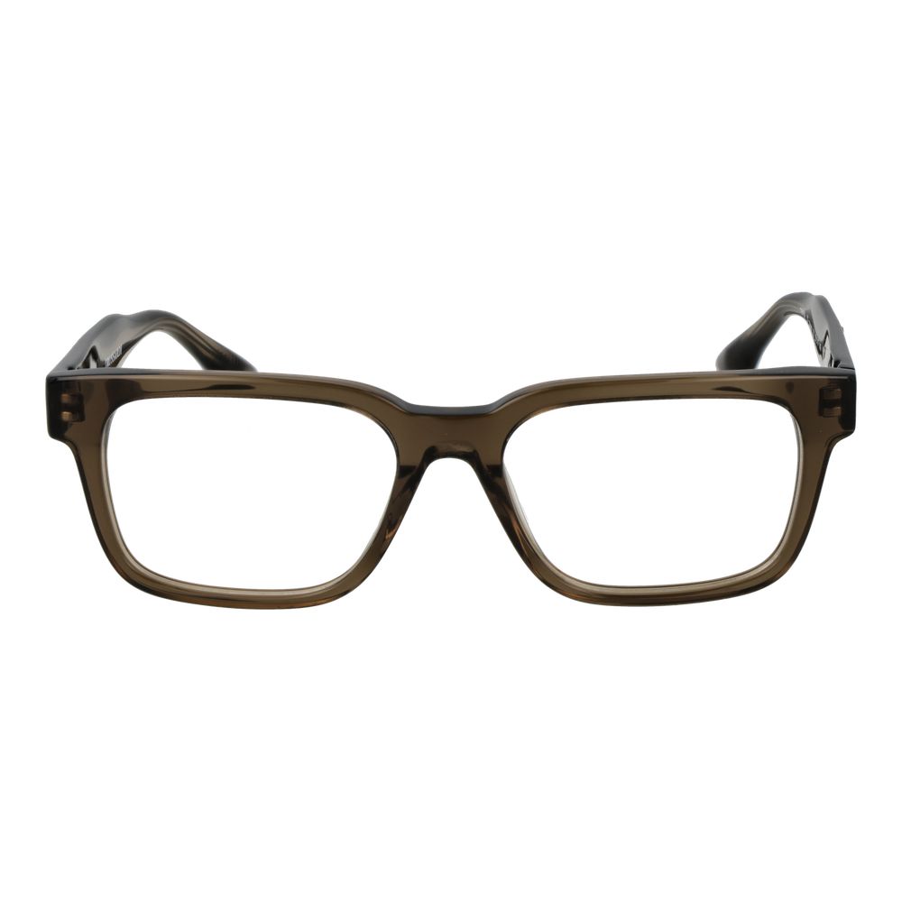Trussardi Brown Unisex Glasses Frame - Stylish Rectangle Design