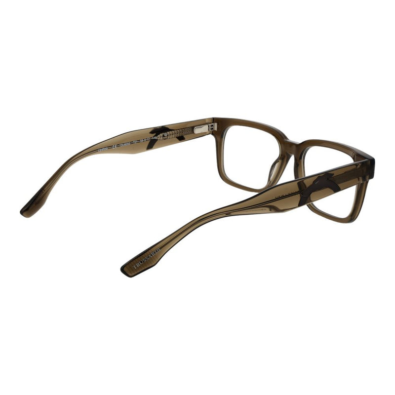 Trussardi Brown Unisex Glasses Frame - Stylish Rectangle Design