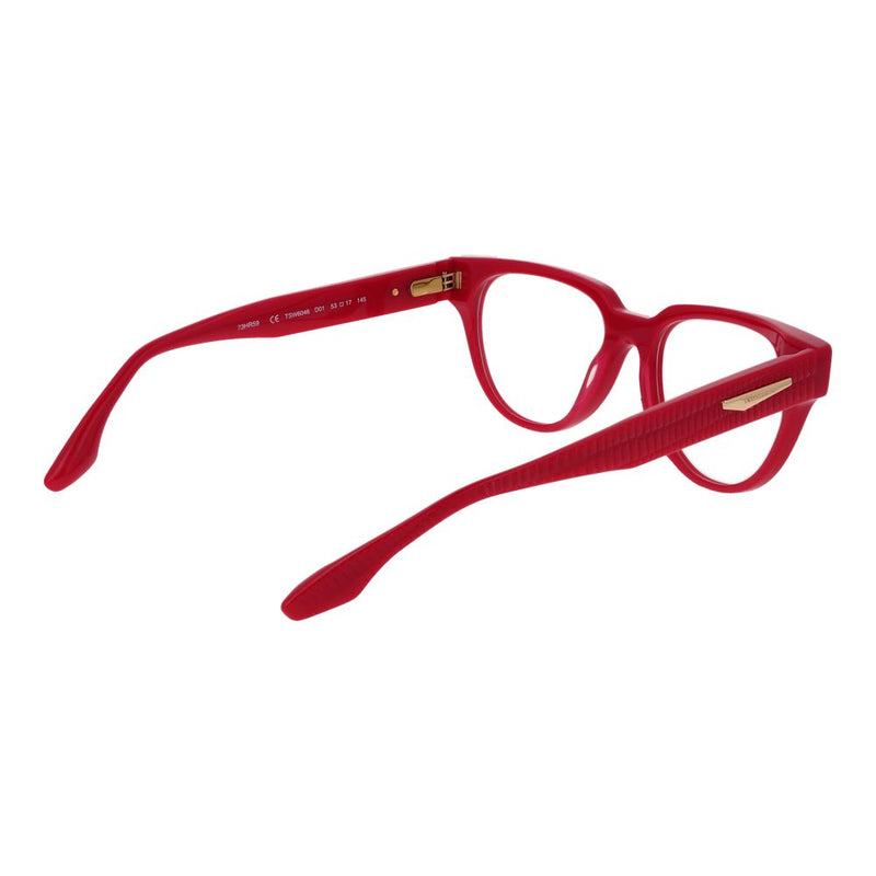 Trussardi Red Women Glasses Frame - Stylish Acetate Eyewear