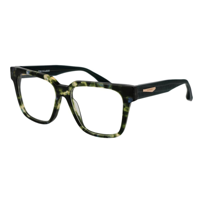 Trussardi Green Women Glasses Frame - Elegant Acetate Design