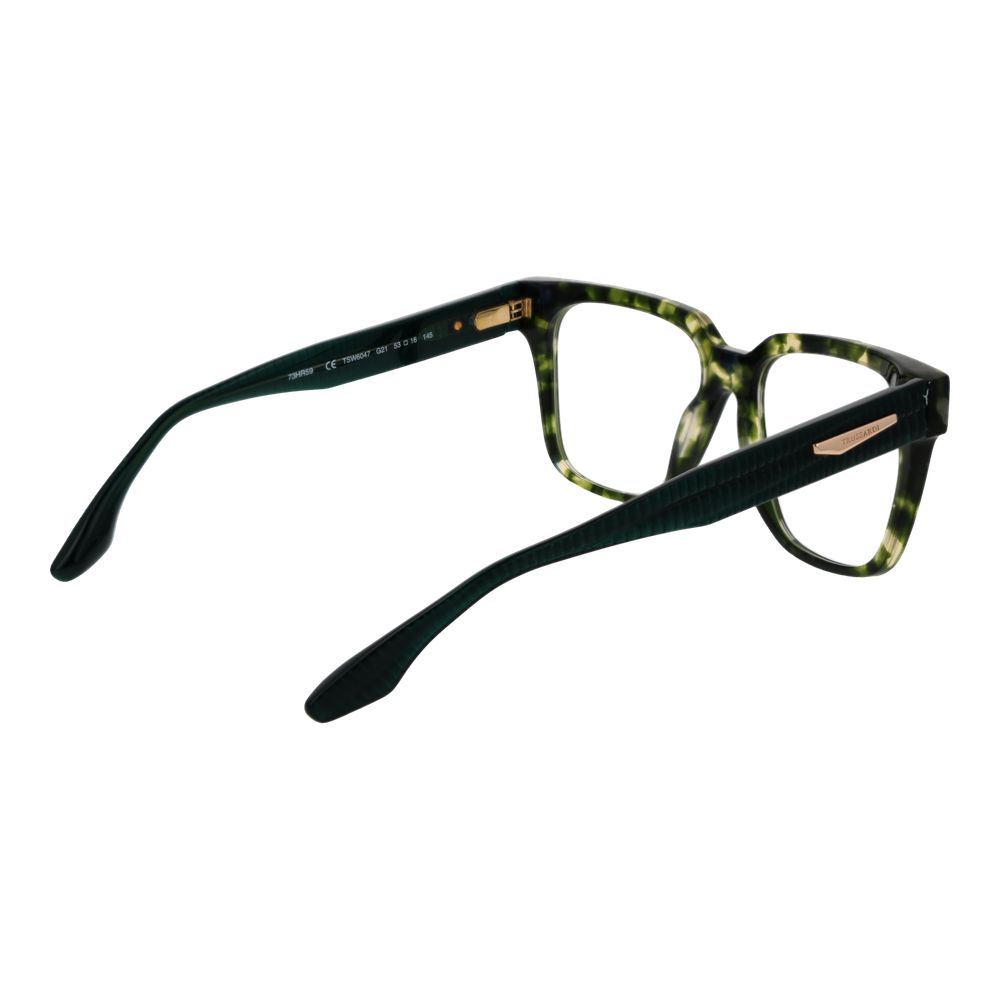 Trussardi Green Women Glasses Frame - Elegant Acetate Design