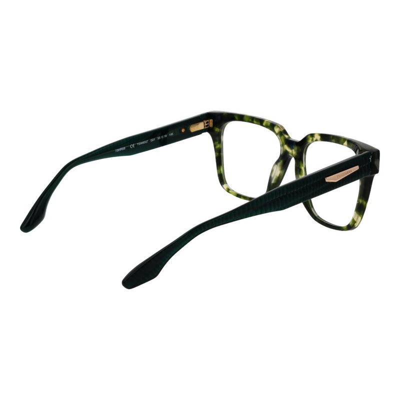 Trussardi Green Women Glasses Frame - Elegant Acetate Design