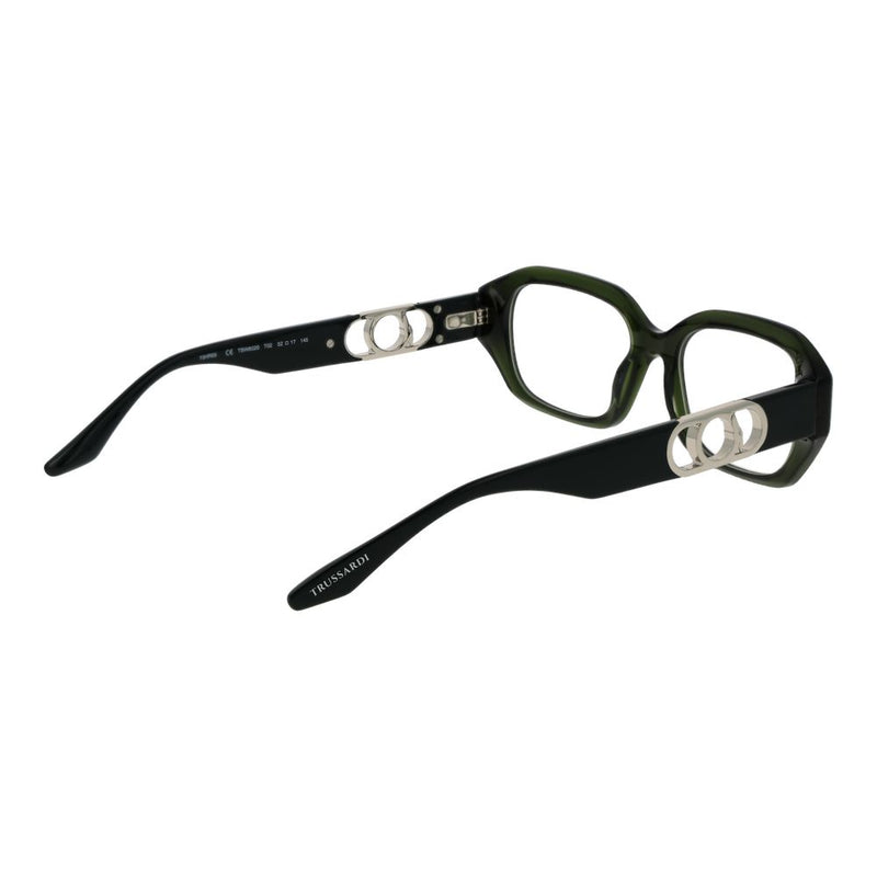 Trussardi Green Women Glasses Frame - Elegant Acetate Design