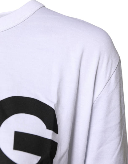 Dolce &amp; Gabbana wit katoenen T-shirt met ronde hals en grafische print