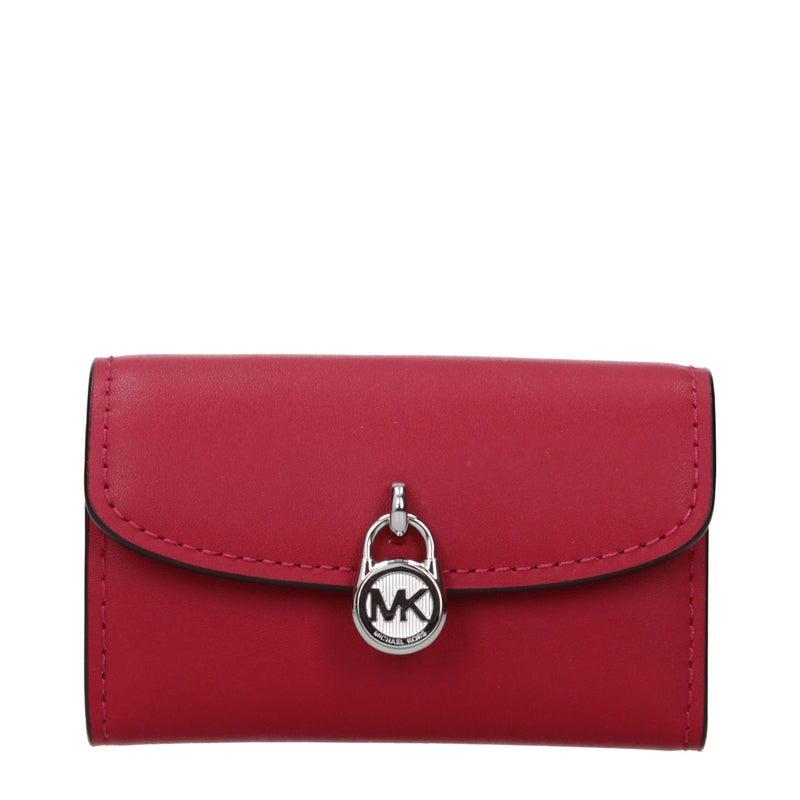 Michael Kors Red Leather Wallet - Chic Coin Purse for Women
