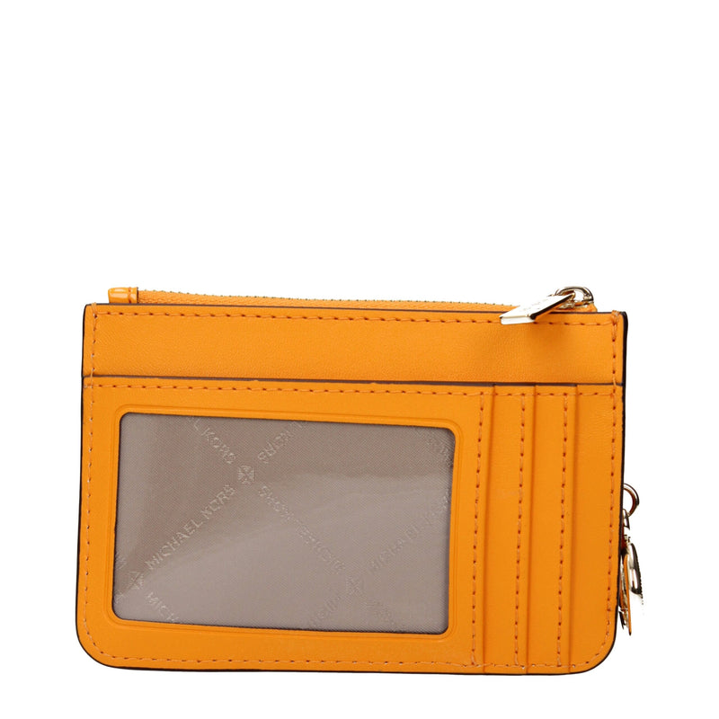 Michael Kors Orange Leather Wallet - Chic Coin Purse for Everyday Use
