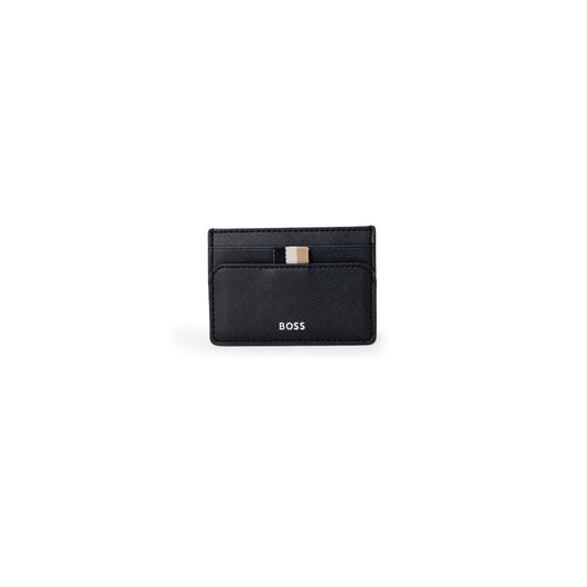 Porte-cartes en polyamide noir Hugo Boss