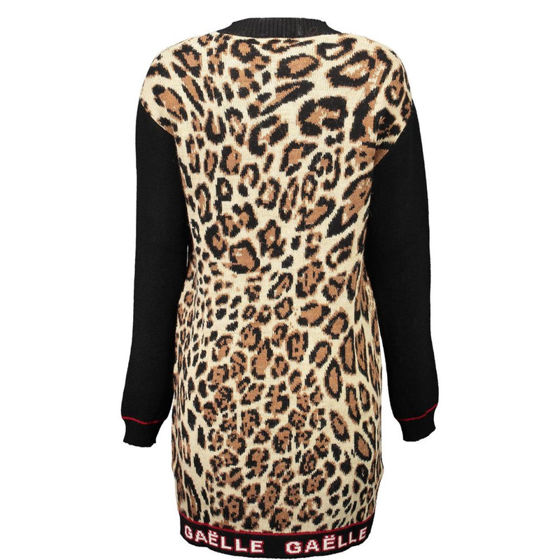 Gaelle Paris Beige Wool Women Dress - Elegant Short Design