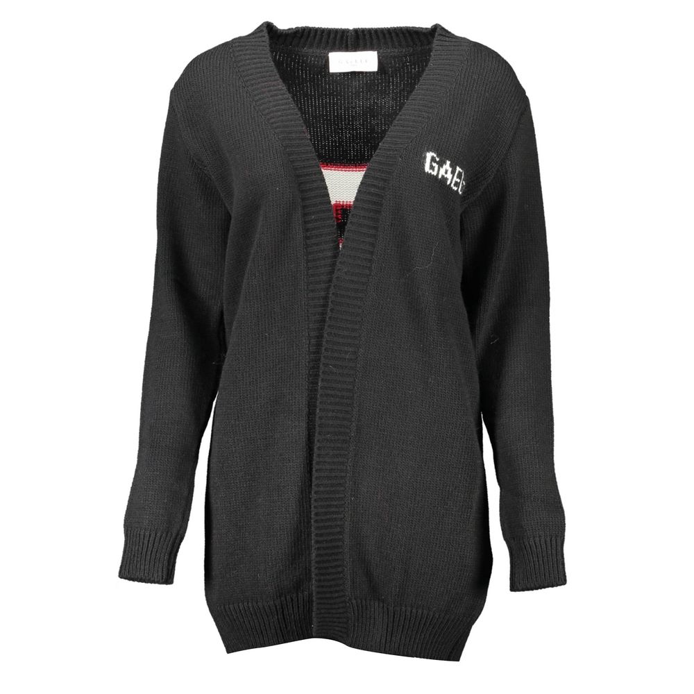 Gaelle Paris Black Long-Sleeved Cardigan for Women