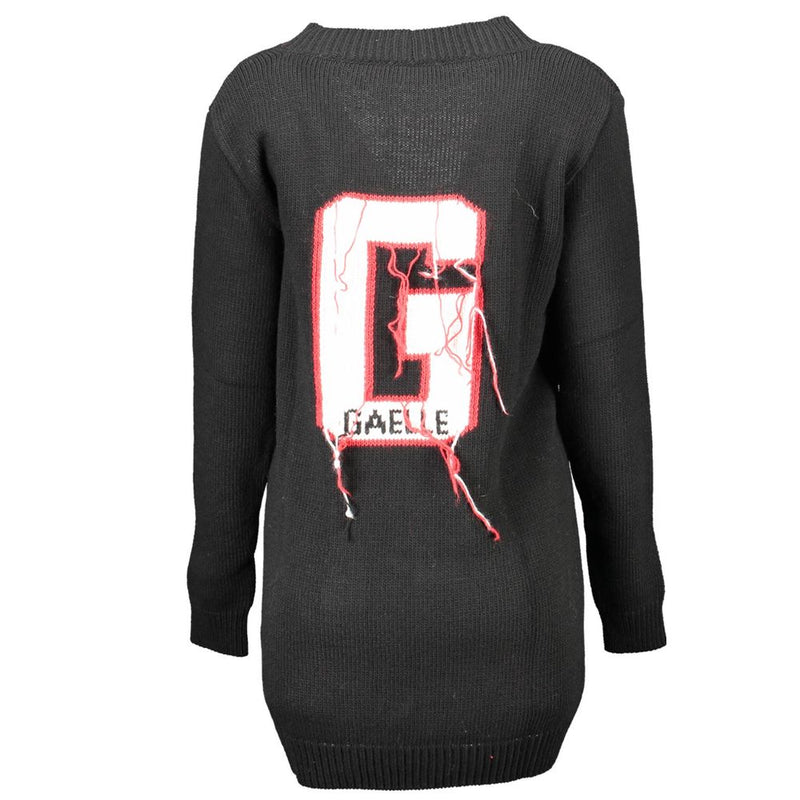 Gaelle Paris Black Long-Sleeved Cardigan for Women