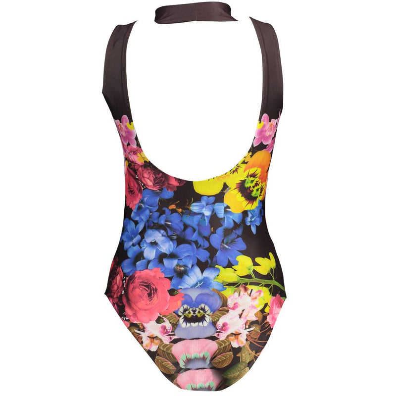 Desigual Black Polyester Bodysuit - Elegant High Neck Design