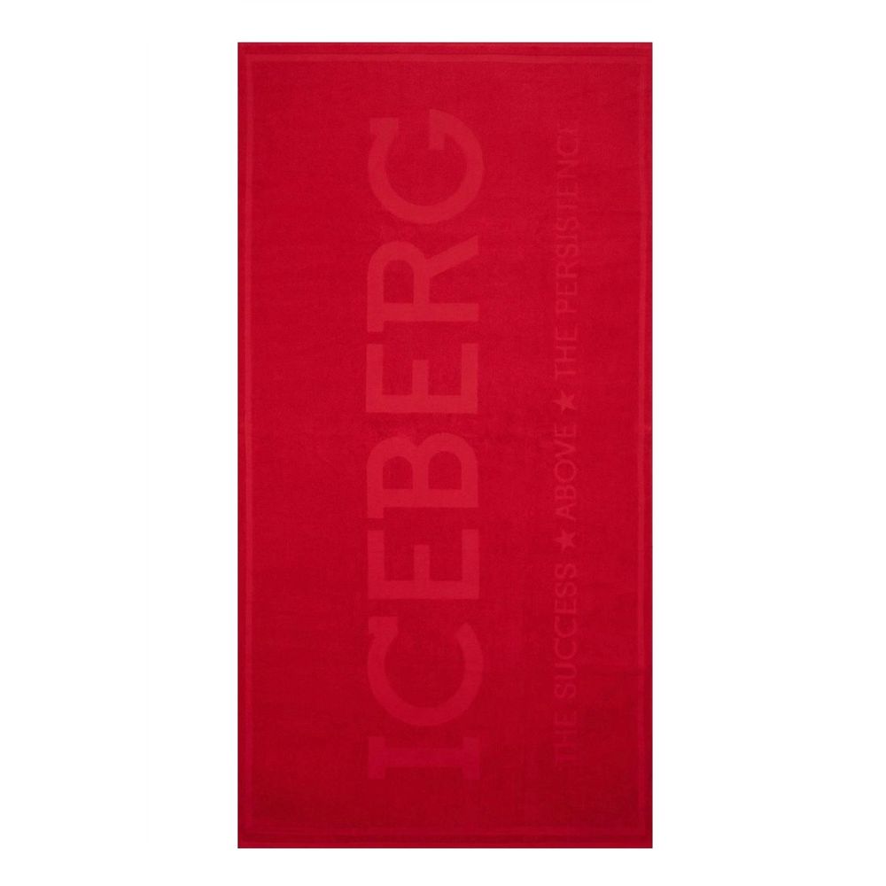 Iceberg Red Cotton Swimwear Towel - Luxurious Beach Essential