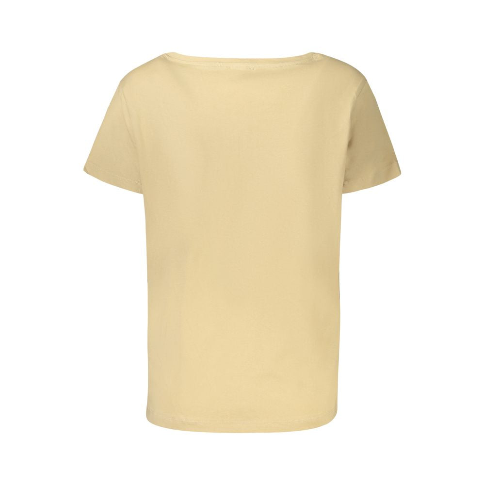 Freddy Beige Cotton Women T-Shirt - Confort et Élégance