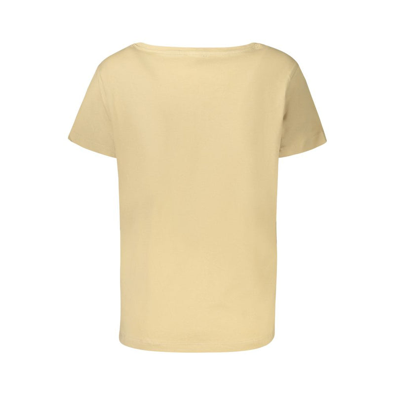 Freddy Beige Cotton Women T-Shirt - Confort et Élégance
