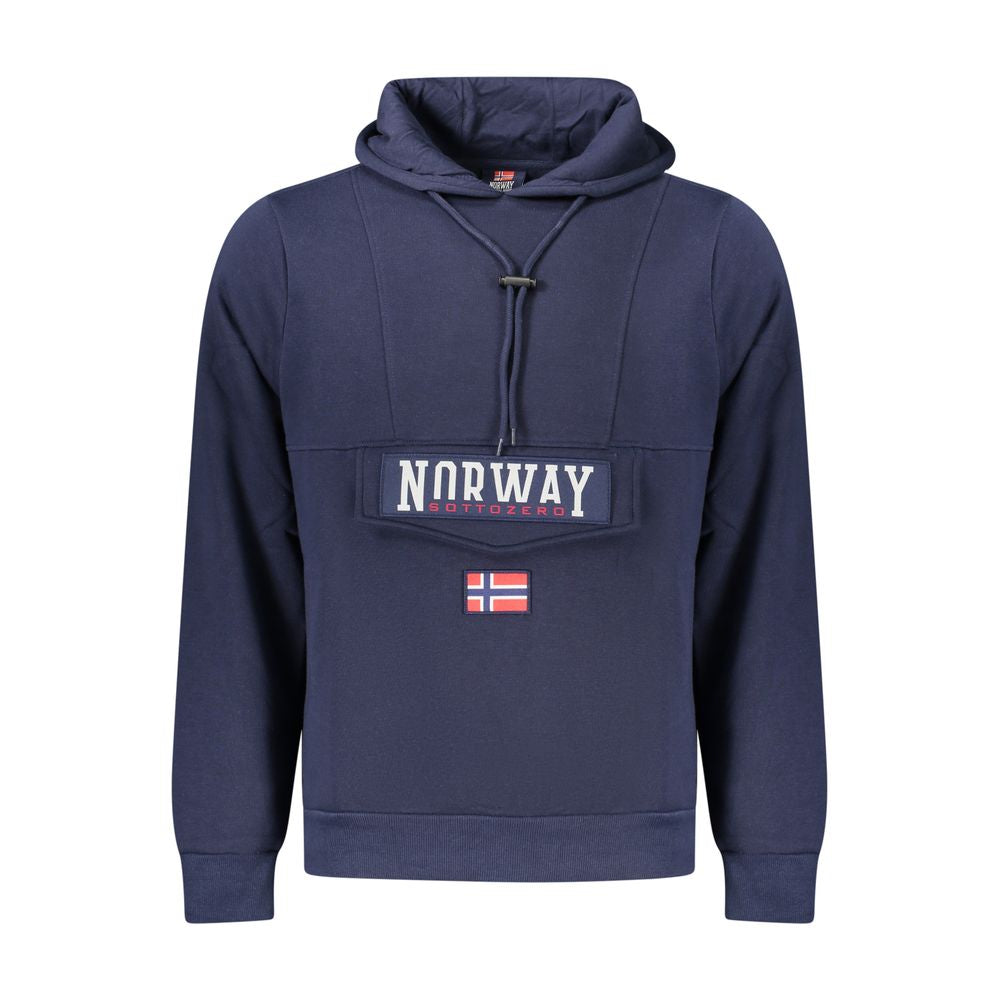 Sweatshirt à Capuche en Coton Bleu Norway 1963