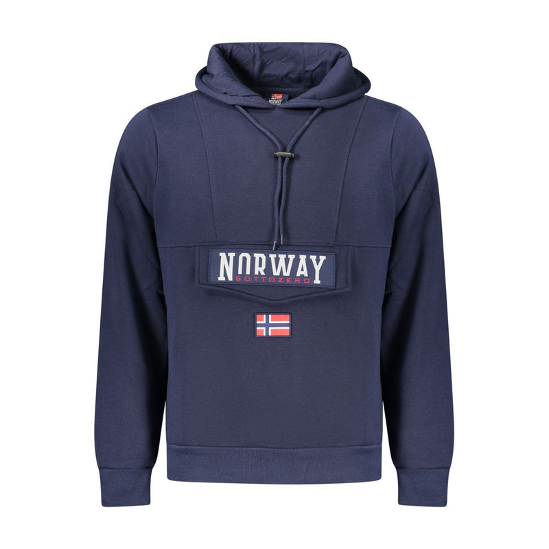 Sweatshirt à Capuche en Coton Bleu Norway 1963