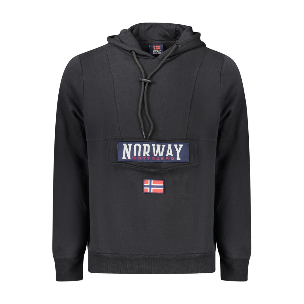 Sweatshirt à capuche en coton noir Norway 1963