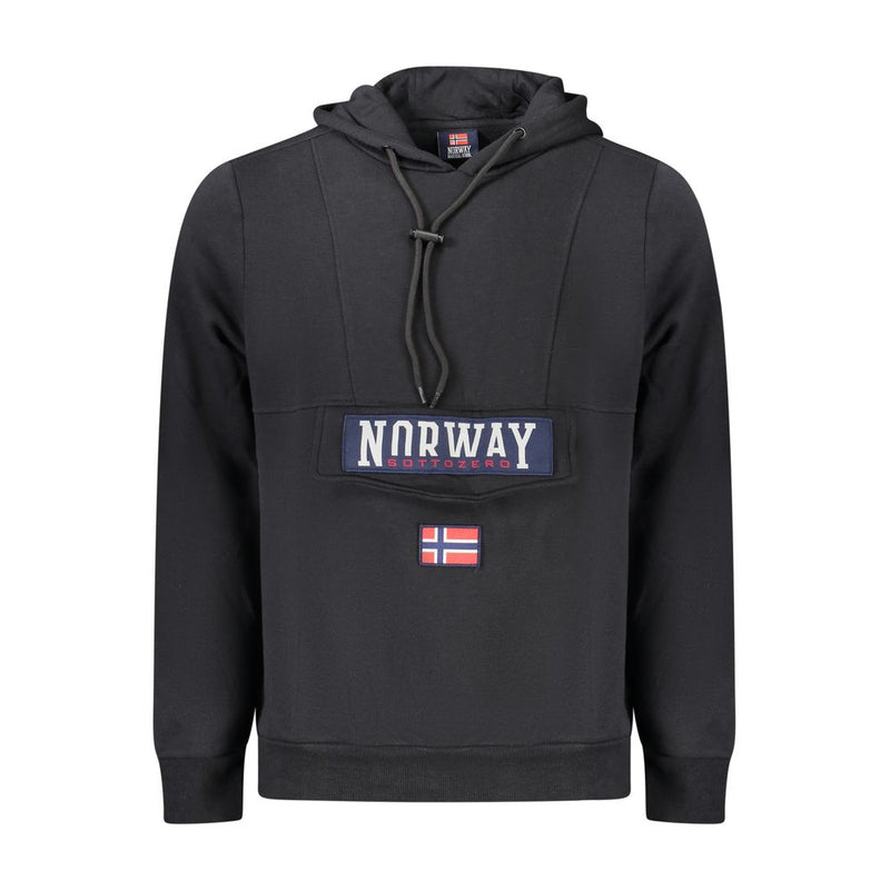 Sweatshirt à capuche en coton noir Norway 1963