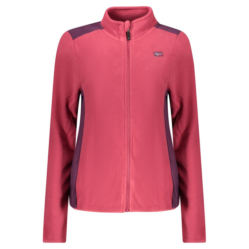 Norway 1963 Sweatshirt en Polyester Rose avec Zip et Logo