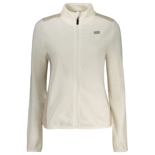 Sweatshirt en Polyester Blanc Norway 1963 avec Zip et Logo