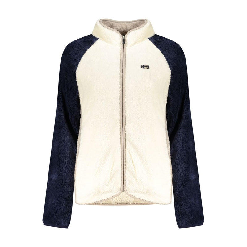 Sweatshirt en Polyester Blanc Norway 1963 avec Zip et Poches