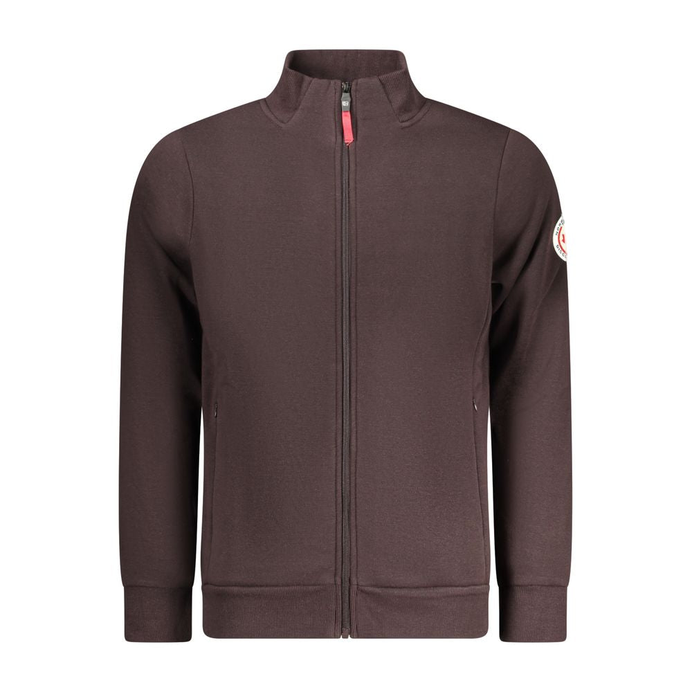 Norway 1963 Brown Cotton Sweatshirt with Zip Pockets