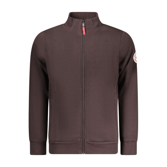 Norway 1963 Brown Cotton Sweatshirt with Zip Pockets