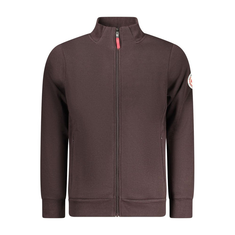 Norway 1963 Brown Cotton Sweatshirt with Zip Pockets