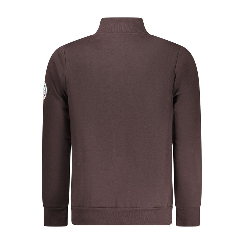 Norway 1963 Brown Cotton Sweatshirt with Zip Pockets