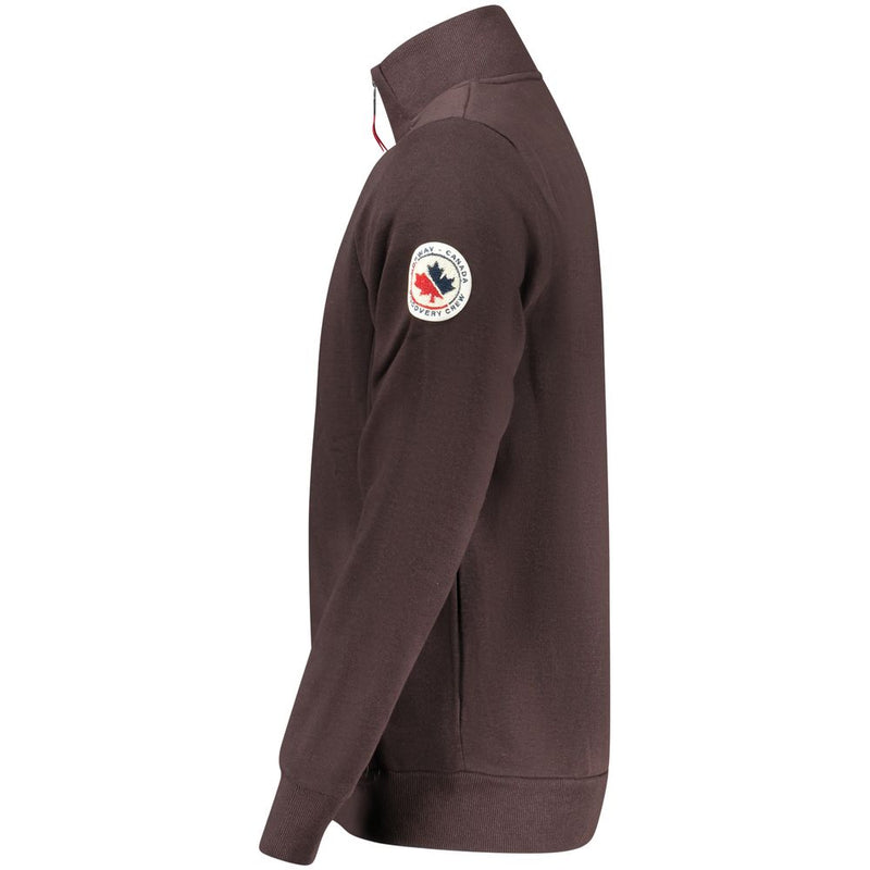 Norway 1963 Brown Cotton Sweatshirt with Zip Pockets