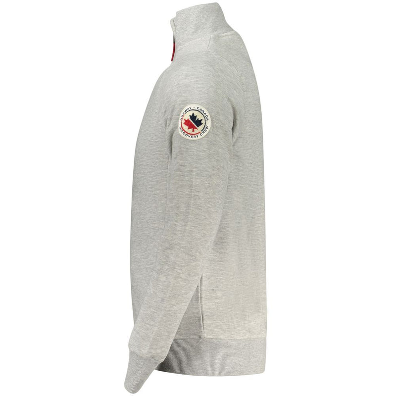 Norway 1963 Gray Cotton Sweatshirt with Zip Pockets