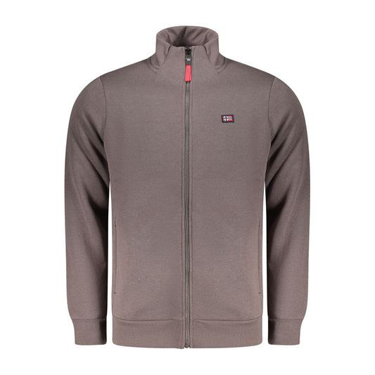 Norway 1963 Brown Cotton Sweatshirt with Zip Pockets