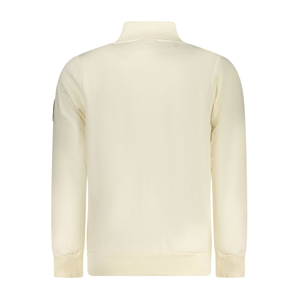 Norway 1963 Sweatshirt en Coton Blanc avec Poches Zippées