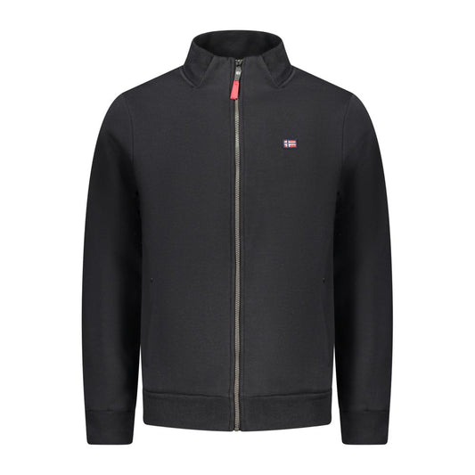 Norway 1963 Black Cotton Sweatshirt with Zip Pockets