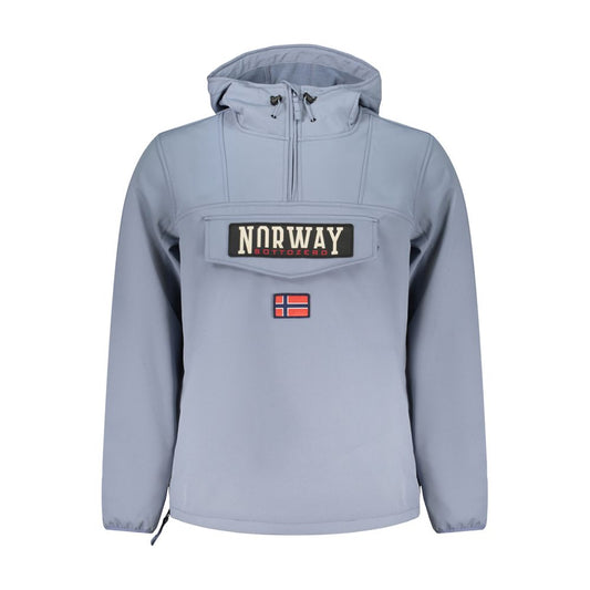 Norway 1963 Blue Polyester Soft Shell Jacket with Hood