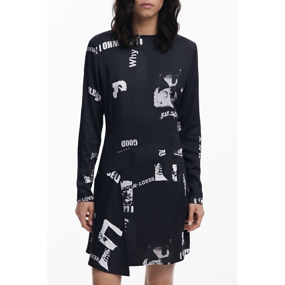 Robe Femme Desigual Nero Viscosa - Élégance Contemporaine