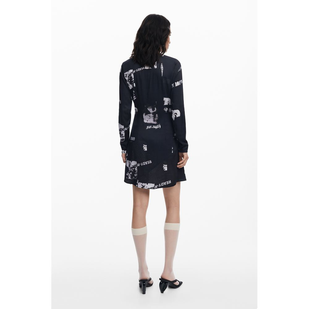 Robe Femme Desigual Nero Viscosa - Élégance Contemporaine