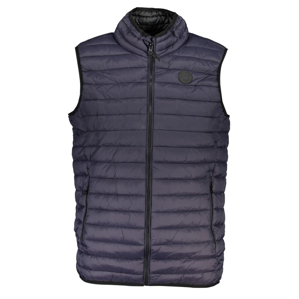 Veste sans manches en polyamide bleu de Gianmarco Venturi
