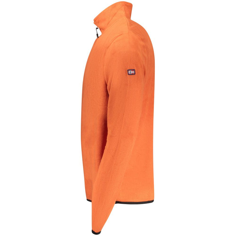 Norway 1963 Orange Polyester Men Sweater - Bold & Stylish