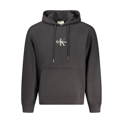 Pull à capuche noir en coton Calvin Klein pour homme