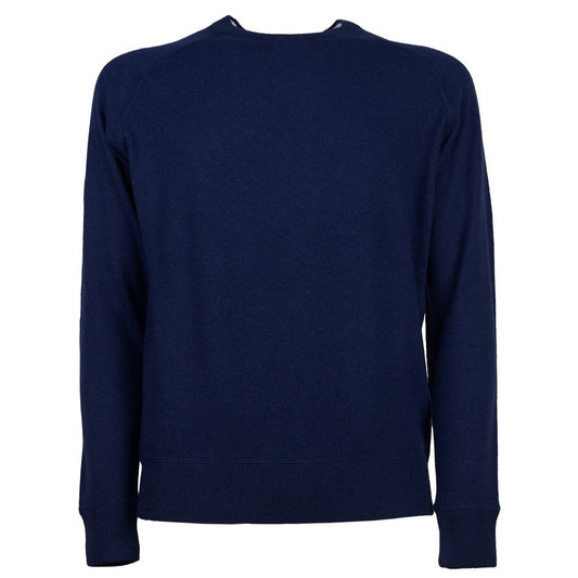 Pull en cachemire bleu pour homme d'Emilio Romanelli