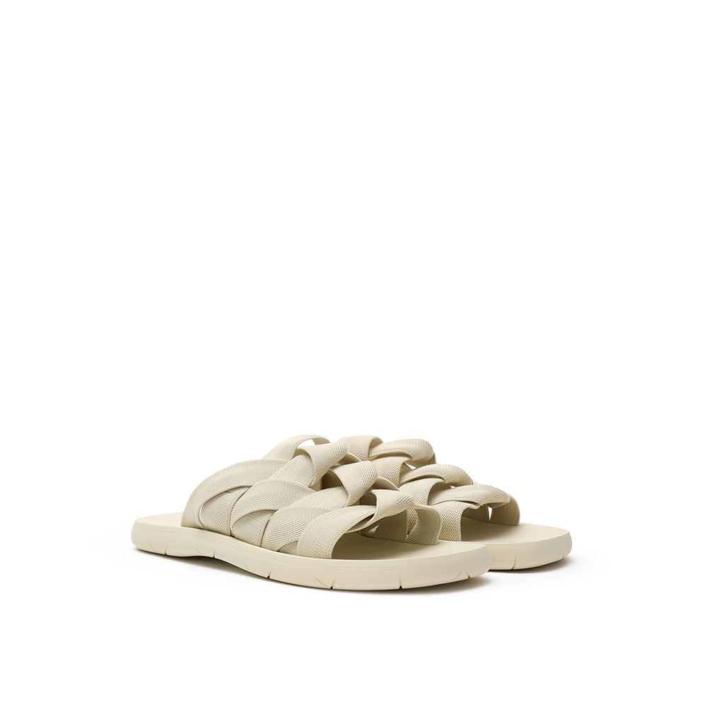 Chaussons en tissu beige de Bottega Veneta