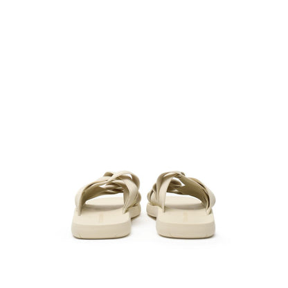 Chaussons en tissu beige de Bottega Veneta