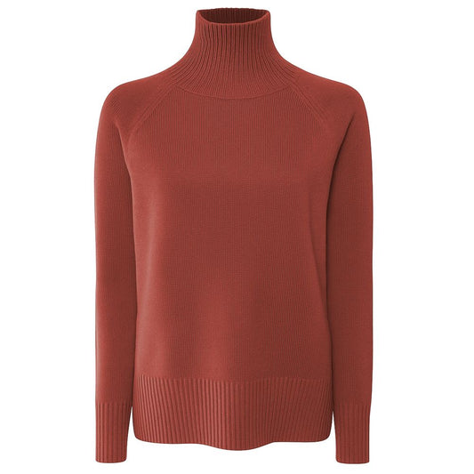 Pull col montant en cachemire rouge pour femme de Emilio Romanelli