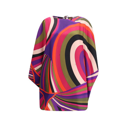 Emilio Pucci korte kaftan van zijde met Marmo-print