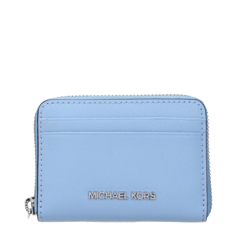 Michael Kors Light Blue Leather Cardholder - Élégant et Pratique