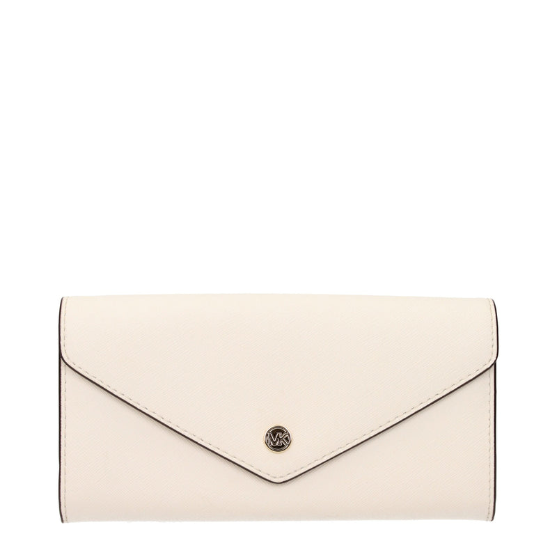 Portefeuille en cuir beige Michael Kors - Accessoire élégant et pratique