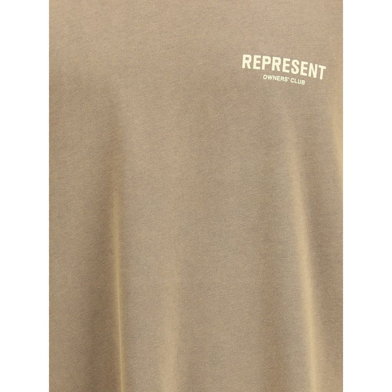 Represent Cotton T-Shirt - Modern Design in Almond